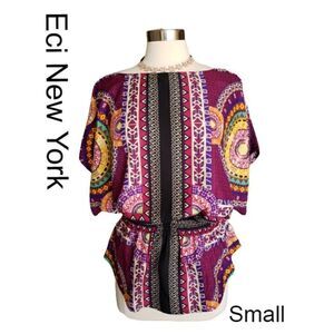Women's Kimono Chic Peplum Short Sleeve Bateau Blouse Small NWOT